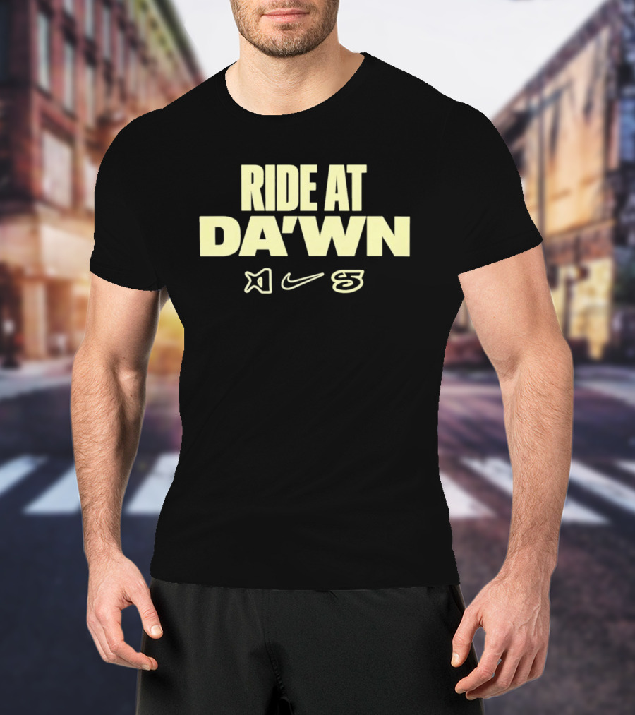 Ride At DA'WN Travis Scott Nike Cactus Jack Collaboration T-Shirt