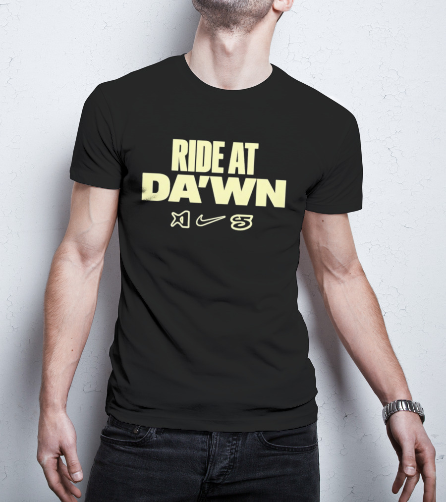 Ride At DA'WN Travis Scott Nike Cactus Jack Collaboration T-Shirt