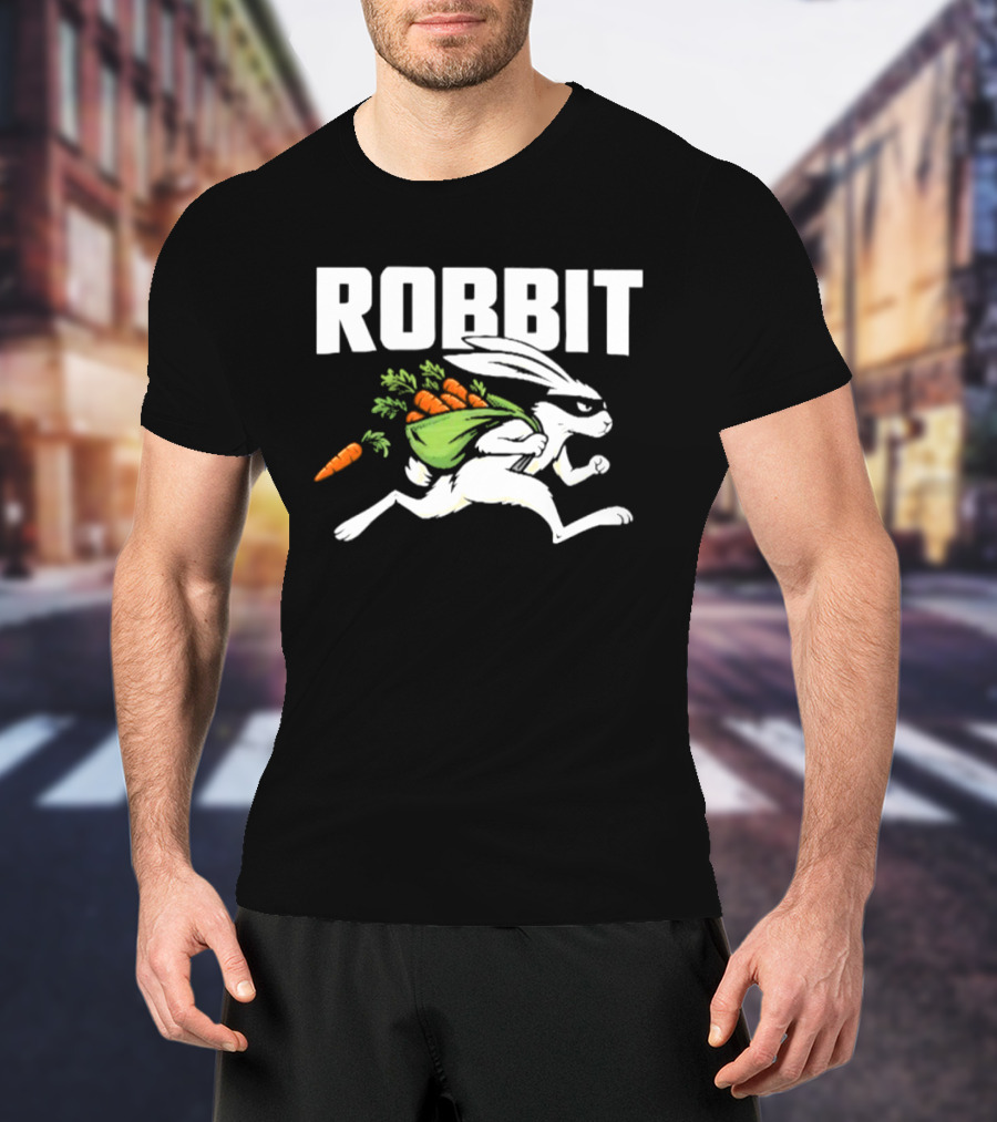 Robbit Rabbit Thief Robber Bunny With Carrots T-Shirt