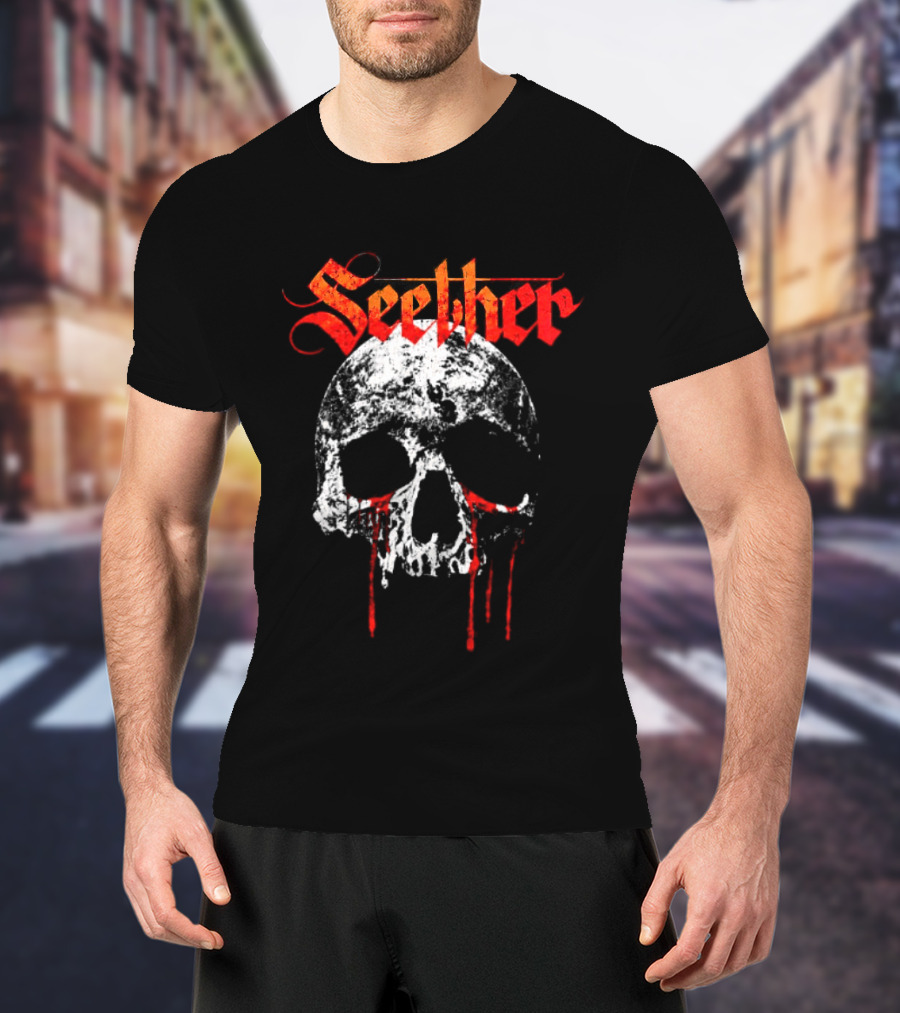 Seether Break The Cycle Tour 2026 North America Bloody Skull T-Shirt