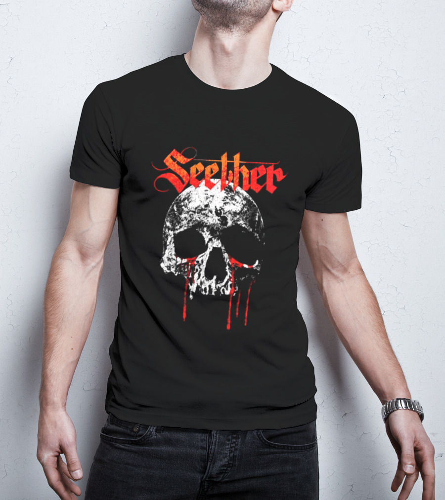 Seether Break The Cycle Tour 2026 North America Bloody Skull T-Shirt