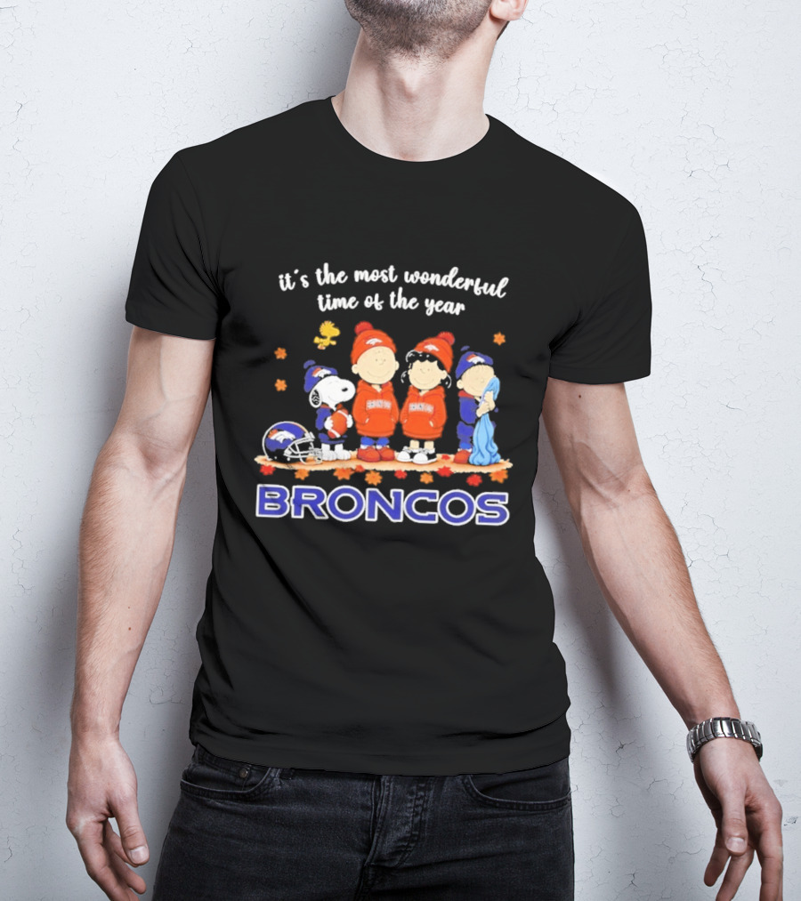 It's The Most Wonderful Time Of The Year Peanuts Denver Broncos Halloween T-Shirt