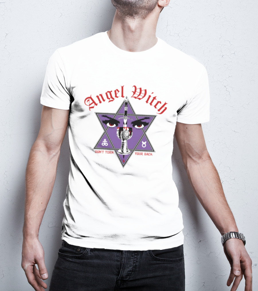 Angel Witch Don't Turn Your Back Heavy Metal Star Eyes Grail T-Shirt