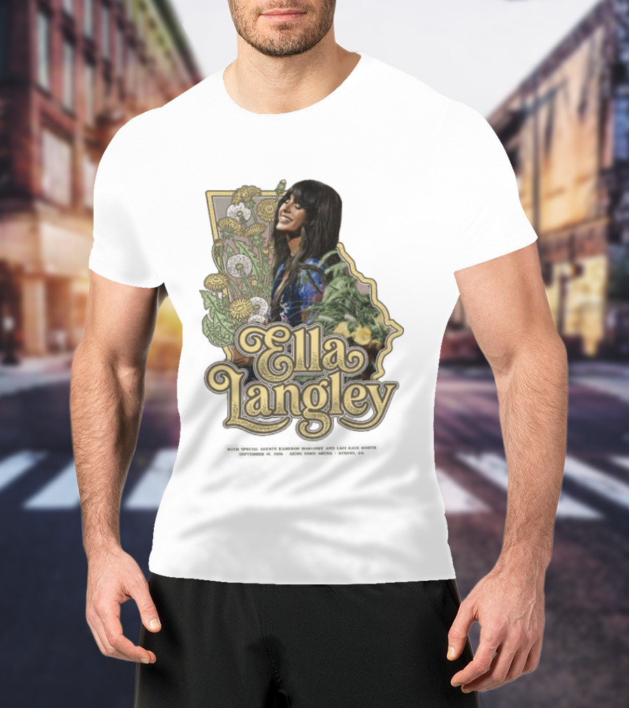 Ella Langley Akions Ford Arena 2026 Tour Athens GA September 18th Floral T-Shirt