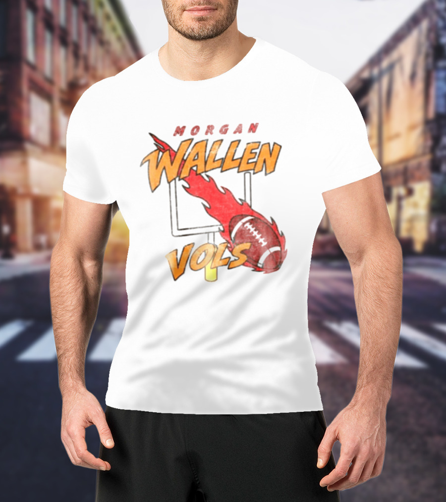 Morgan Wallen Vols Football Flame T-Shirt