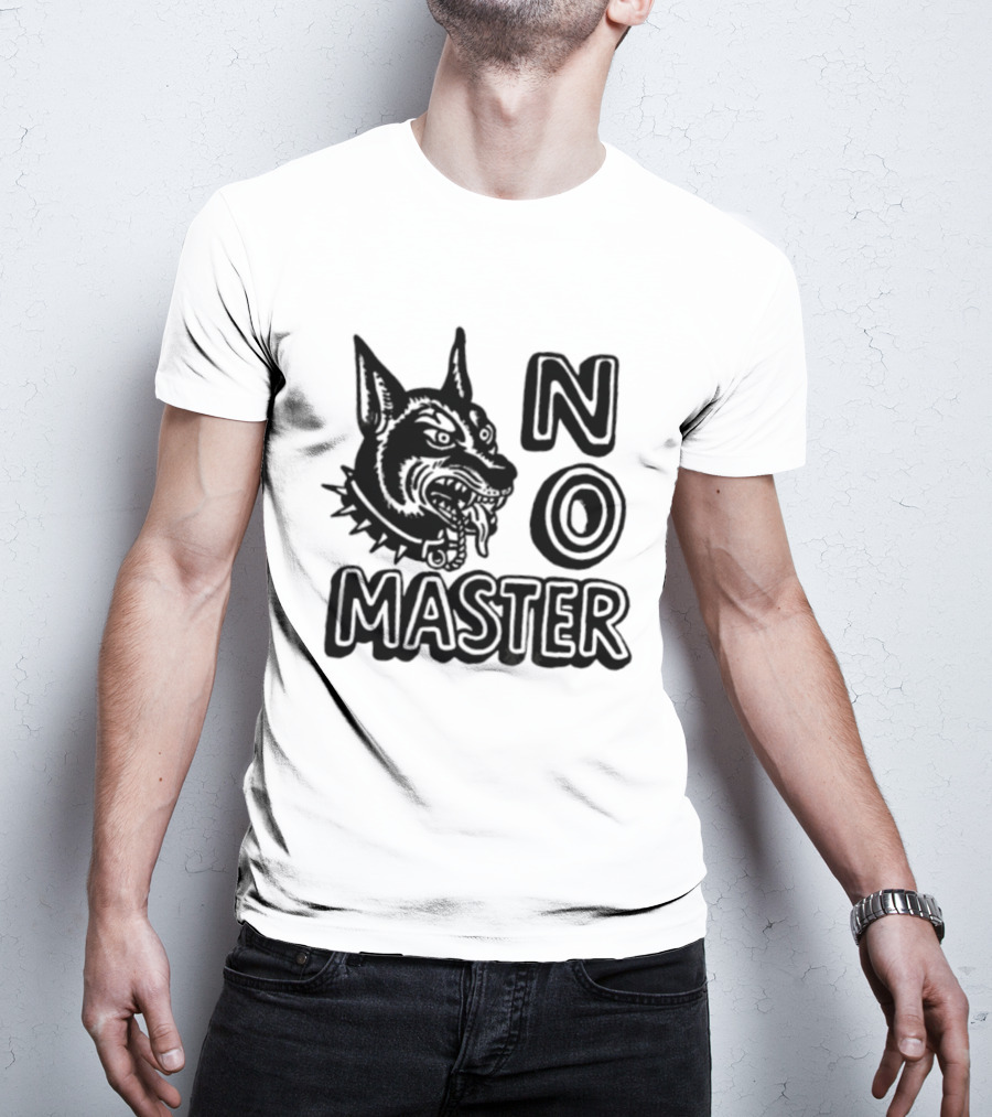 No Master Doberman Anarchist Dog Punk T-Shirt
