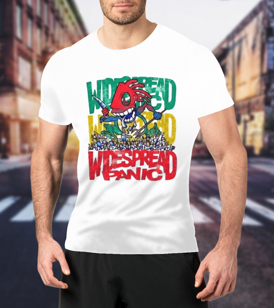 Widespread Panic Wilmington NC Kaiju Note Eater T-Shirt