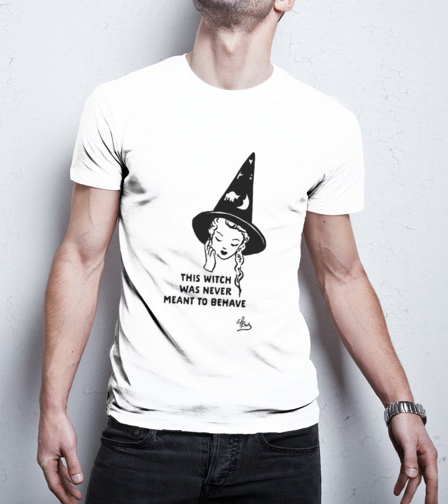 Witch Hat Girl This Witch Was Never Meant To Behave Aesthetic T-Shirt