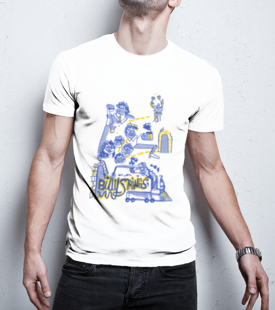 Billy Strings Store Train With Dates Jason Look Blue And Yellow T-Shirt