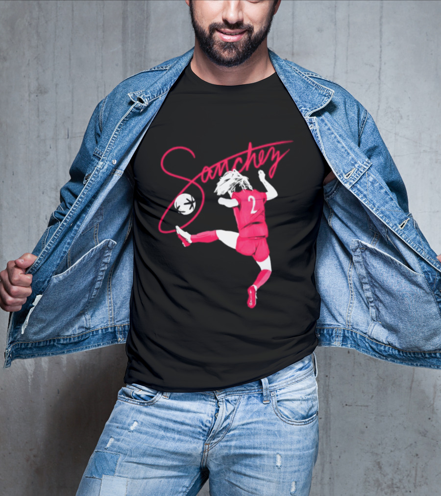 Sanchez Number 2 Soccer Player Kick T-Shirt