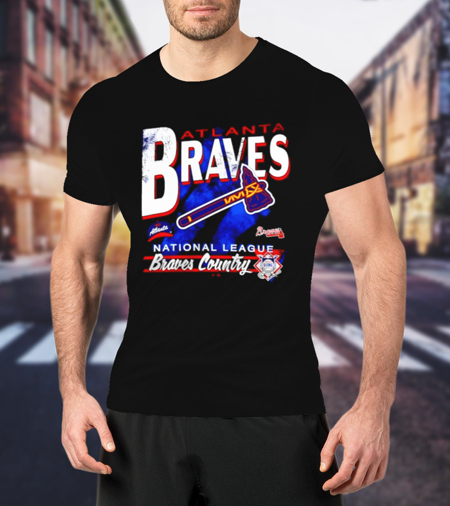Atlanta Braves National League Braves Country Vintage Tomahawk Iconic Team Spirit T-Shirt