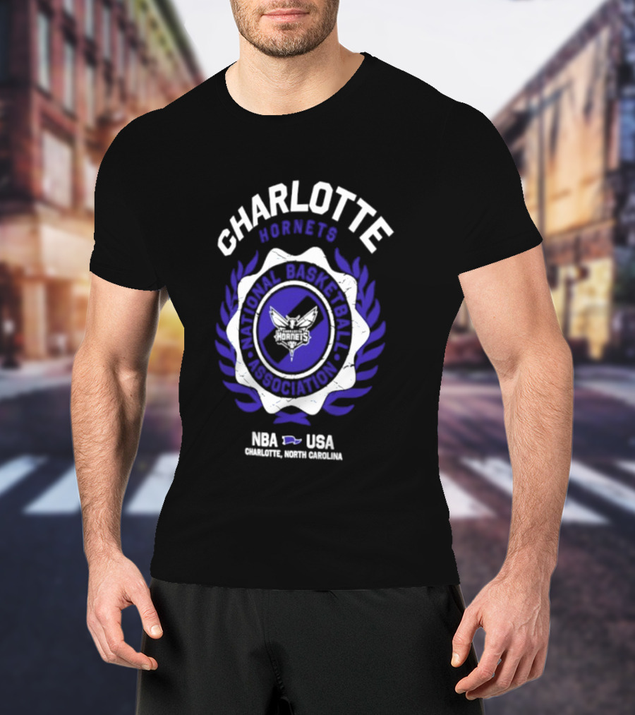 Charlotte Hornets NBA National Basketball Association Crest USA 2026 T-Shirt