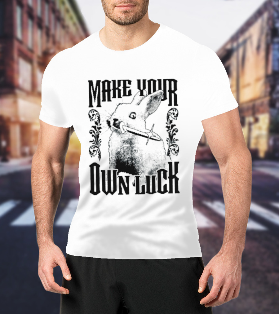 Make Your Own Luck Rabbit Knife T-Shirt