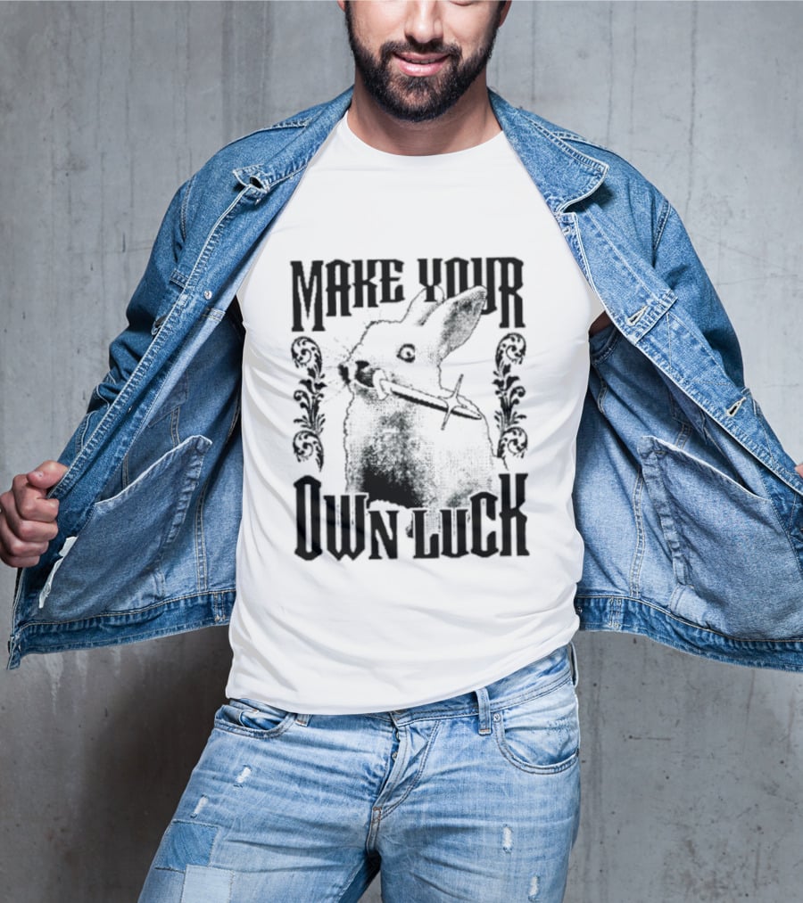 Make Your Own Luck Rabbit Knife T-Shirt