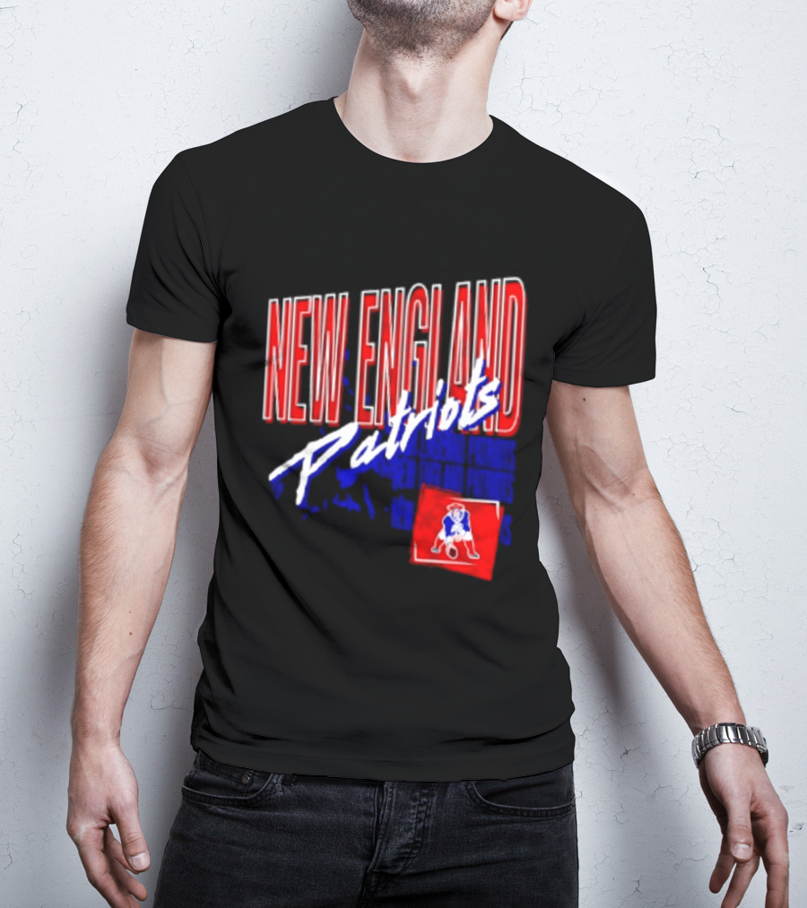 New England Patriots Red White Team Sports T-Shirt