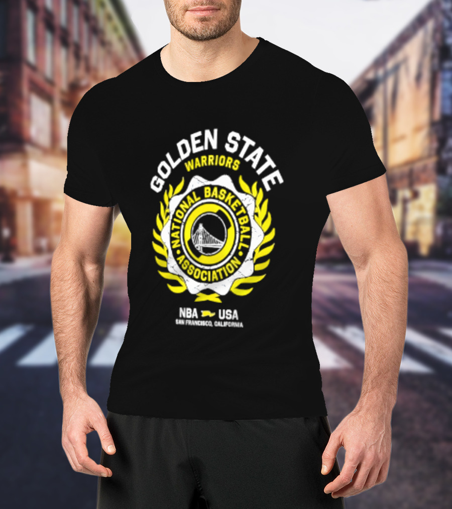 Golden State Warriors NBA USA National Basketball Association Laurel Crest Flocking 2026 San Francisco California T-Shirt