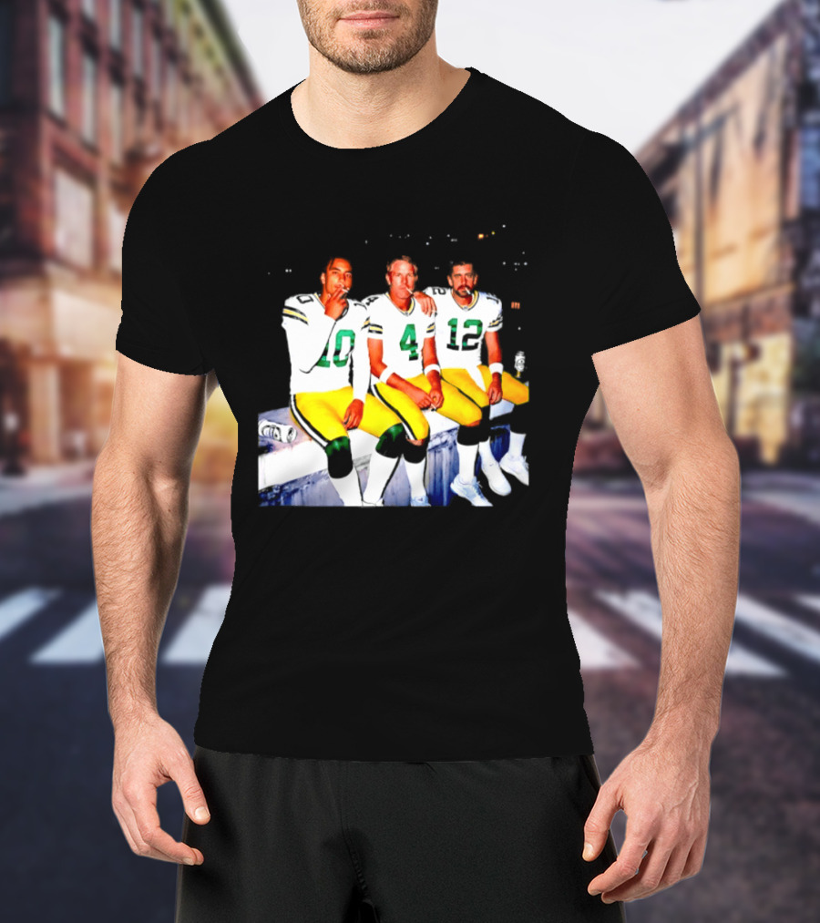 Jordan Love Brett Favre Aaron Rodgers Green Bay Packers Smoking And Beer Celebration T-Shirt