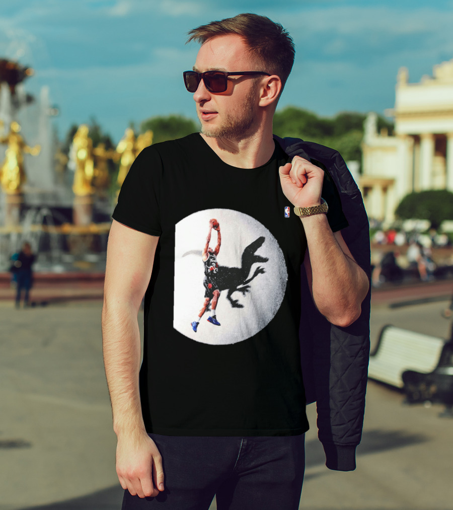 Kawhi Leonard Toronto Raptors Shadow Dunk With Raptor Silhouette Basketball T-Shirt