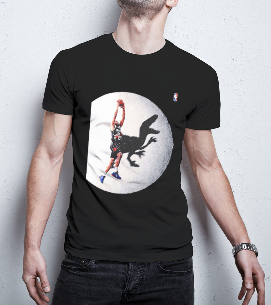 Kawhi Leonard Toronto Raptors Shadow Dunk With Raptor Silhouette Basketball T-Shirt
