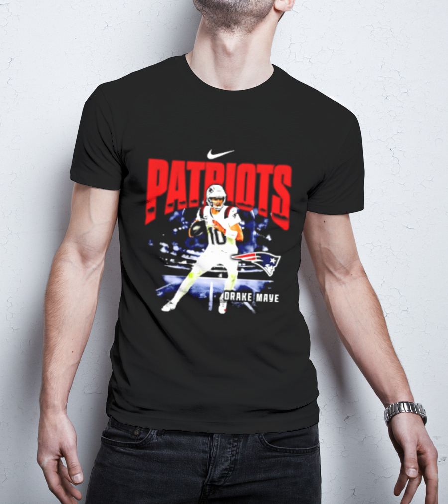 Nike Patriots Drake Maye Football Player Max90 T-Shirt