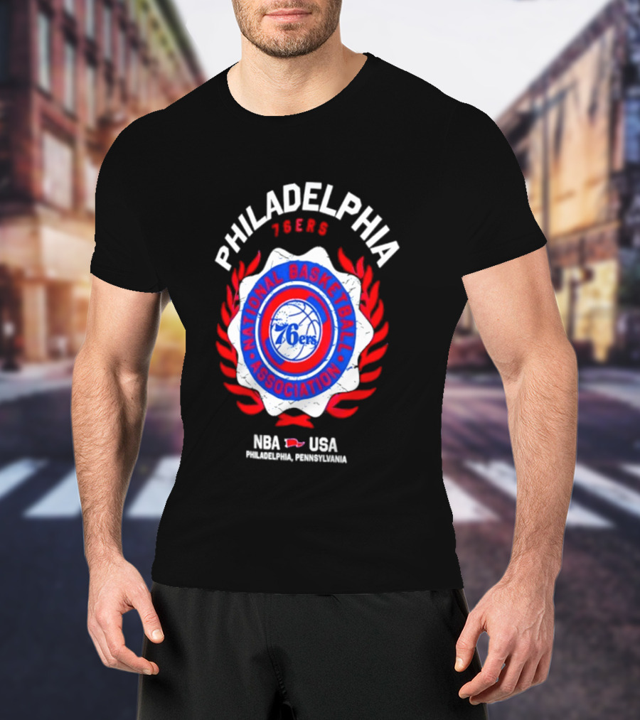 Philadelphia 76ers NBA USA National Basketball Association Laurel Crest 2026 T-Shirt