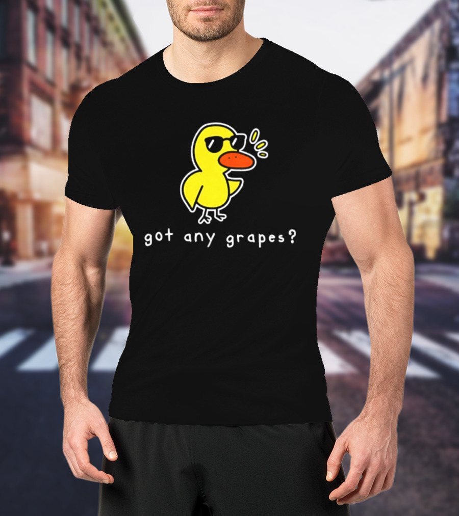 Got Any Grapes Duck Meme Sunglasses Quacking Drawing T-Shirt