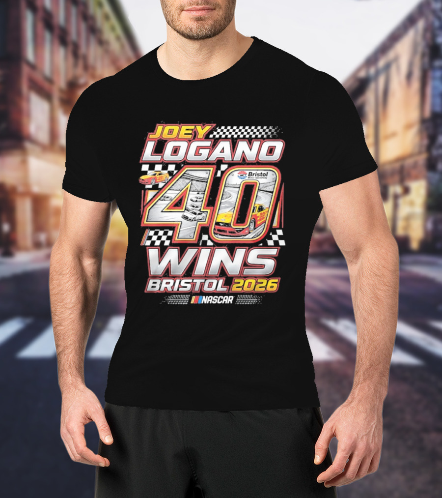Joey Logano 40 Wins Bristol 2026 NASCAR T-Shirt