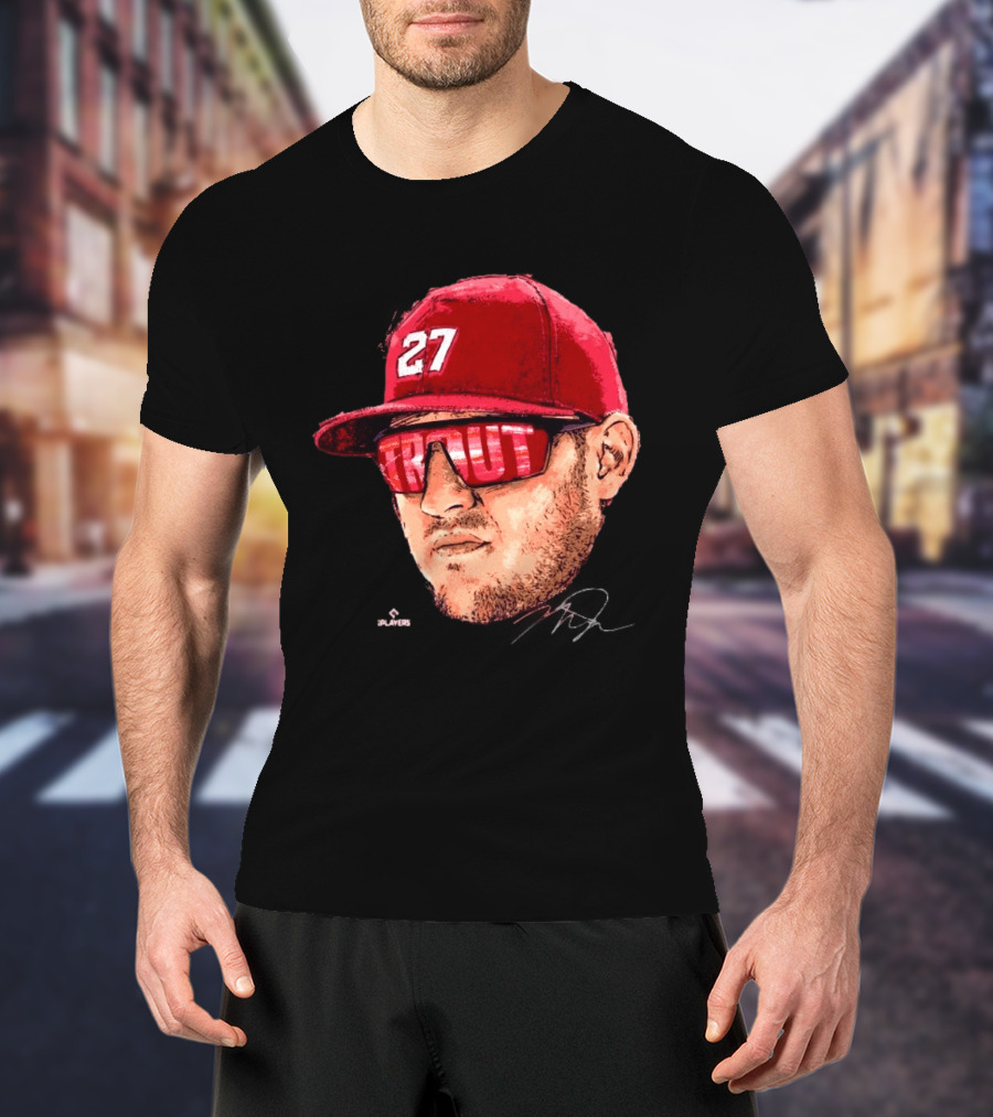 Mike Trout Los Angeles 27 Hat Reflective Sunglasses T-Shirt