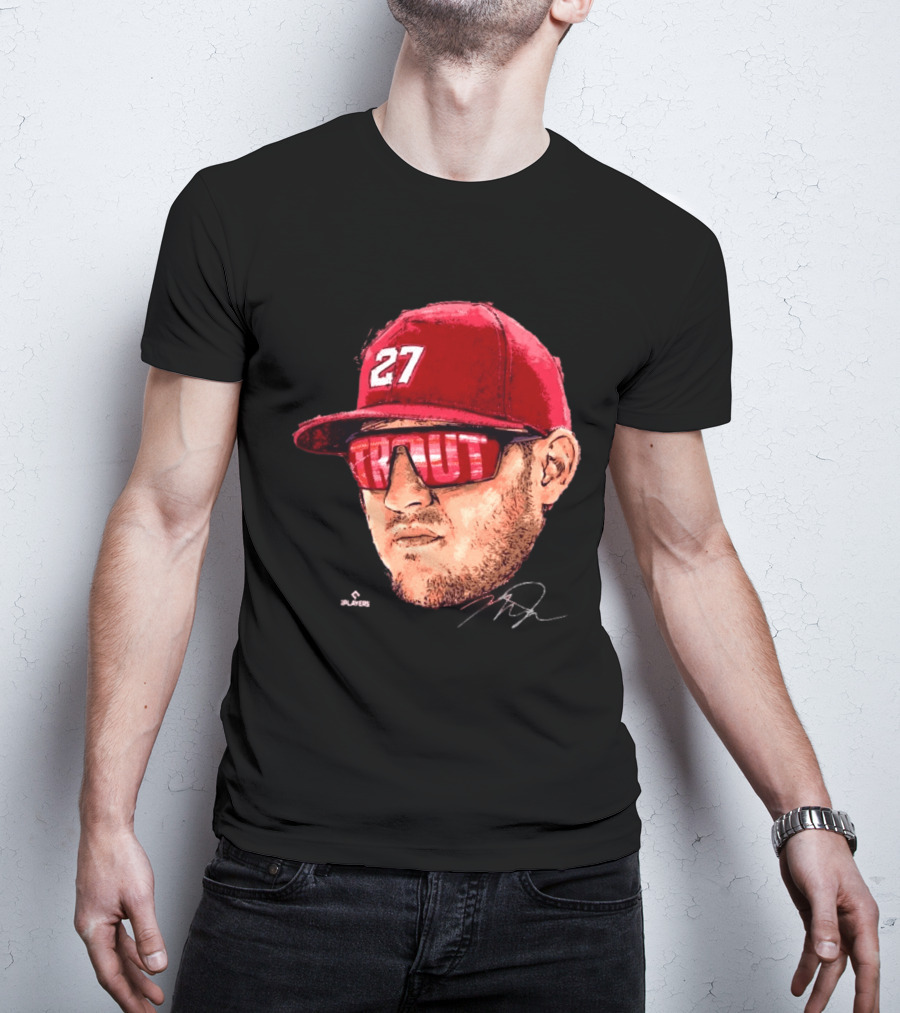 Mike Trout Los Angeles 27 Hat Reflective Sunglasses T-Shirt