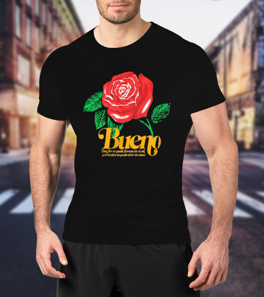Quenton Jackson Bueno Red Rose Flower T-Shirt