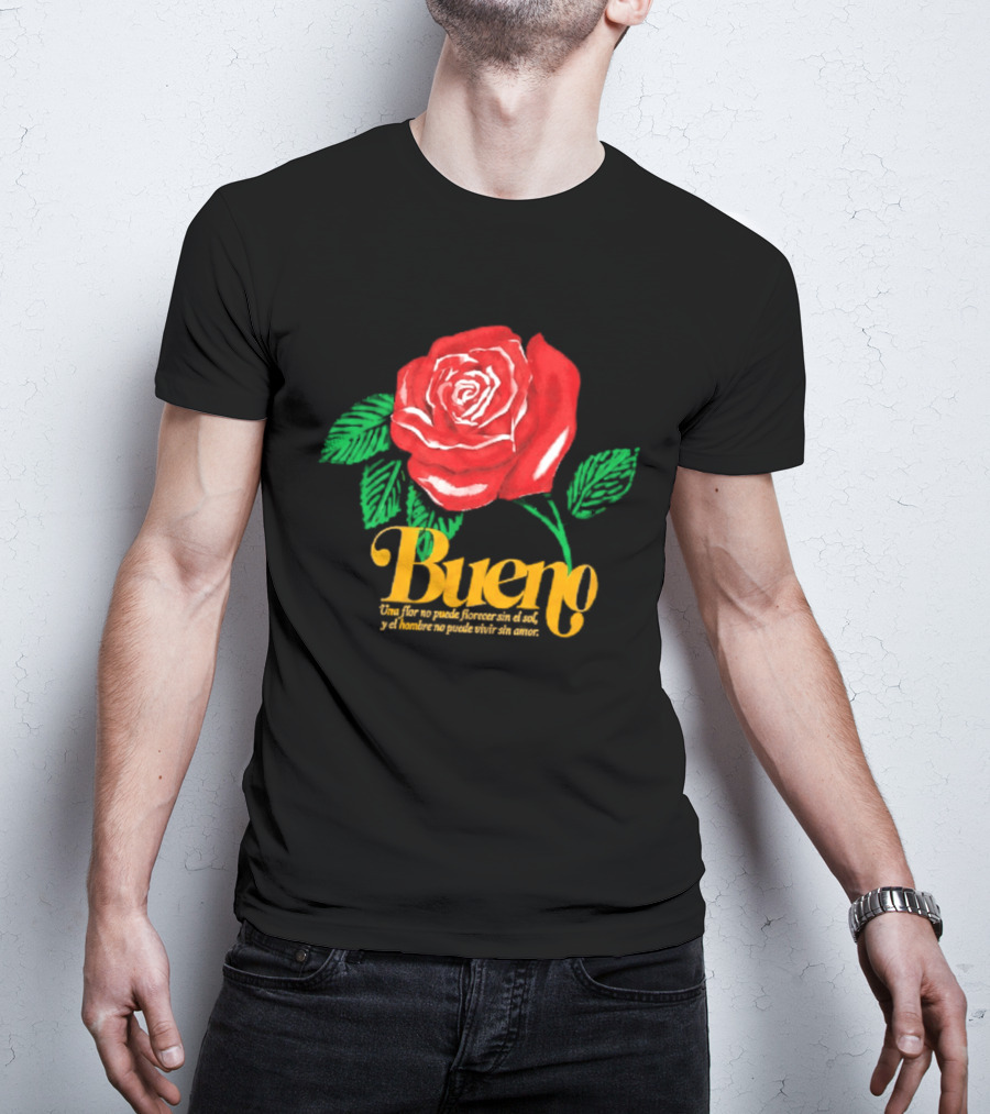 Quenton Jackson Bueno Red Rose Flower T-Shirt