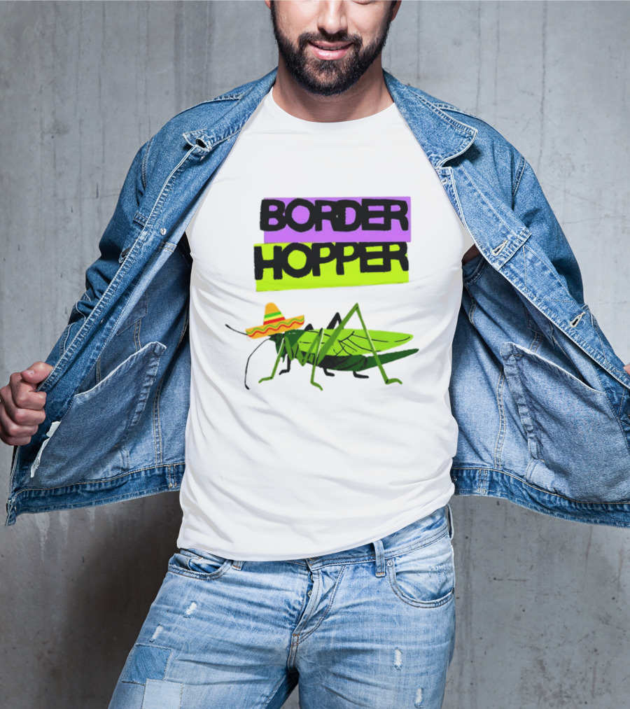 Border Hopper Sombrero Grasshopper T-Shirt