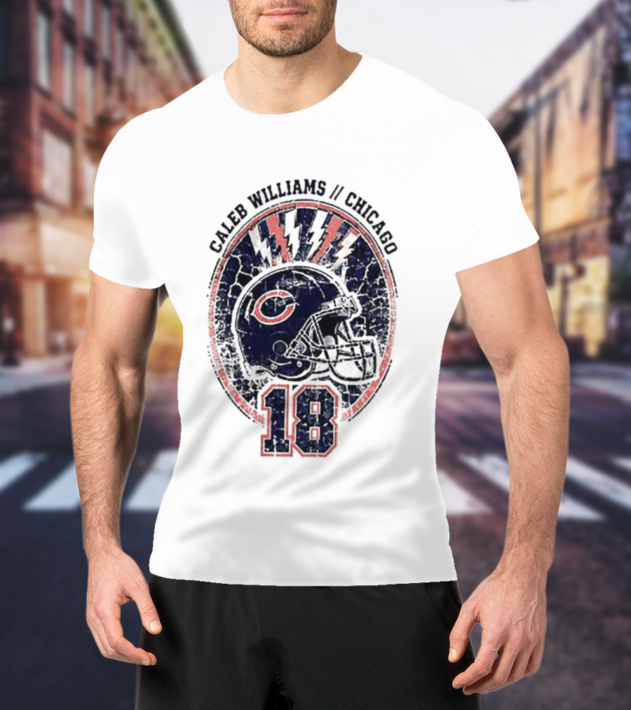 Caleb Williams Chicago Football Helmet 18 Gridiron T-Shirt