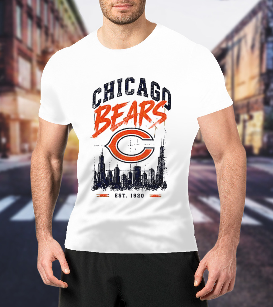 Chicago Bears Est 1920 Skyline Football City T-Shirt