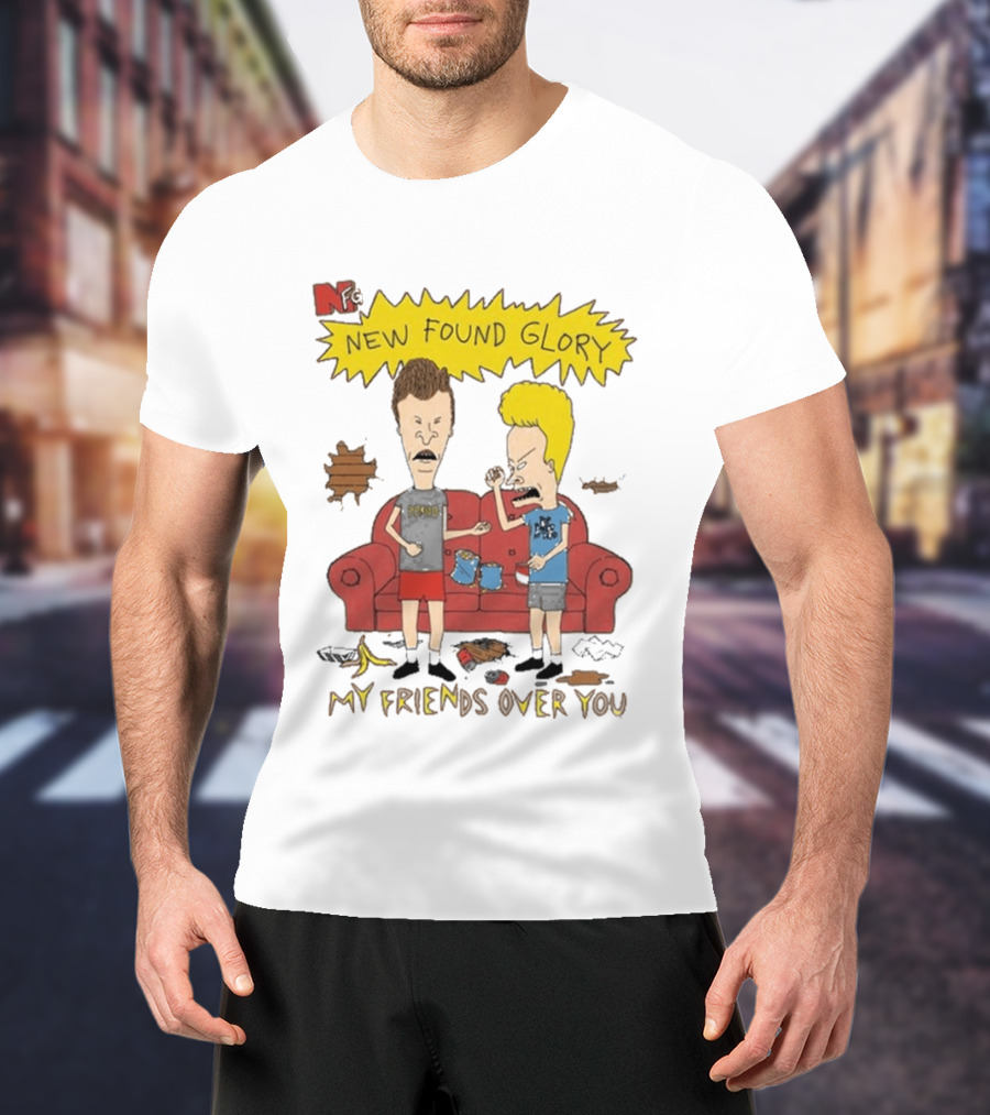 New Found Glory My Friends Over You Cartoon Characters Couch Scene T-Shirt