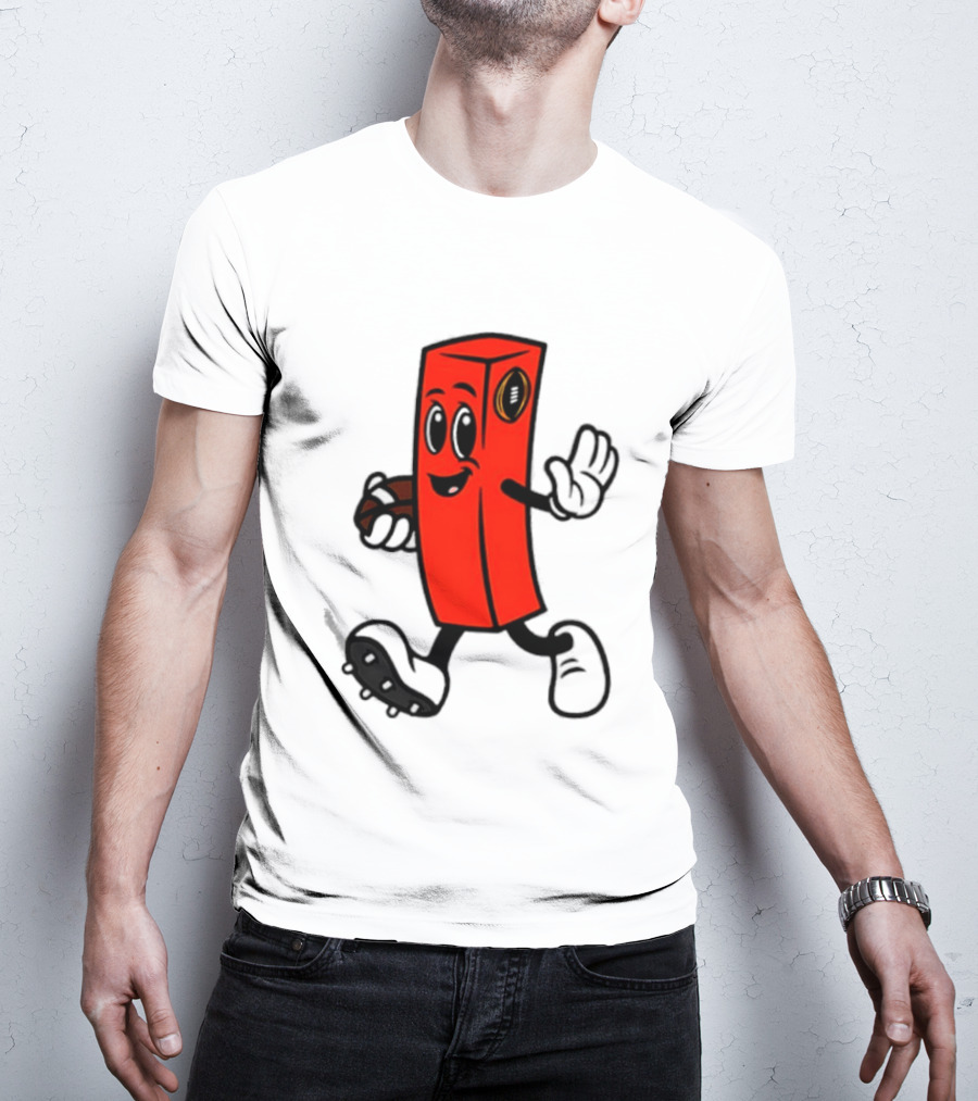 Perry Pylon Football Character With Cigar Walking T-Shirt