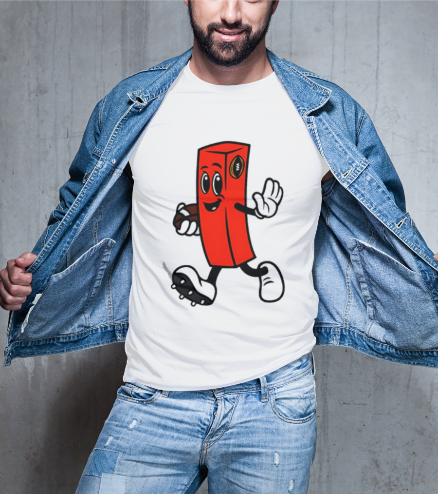 Perry Pylon Football Character With Cigar Walking T-Shirt