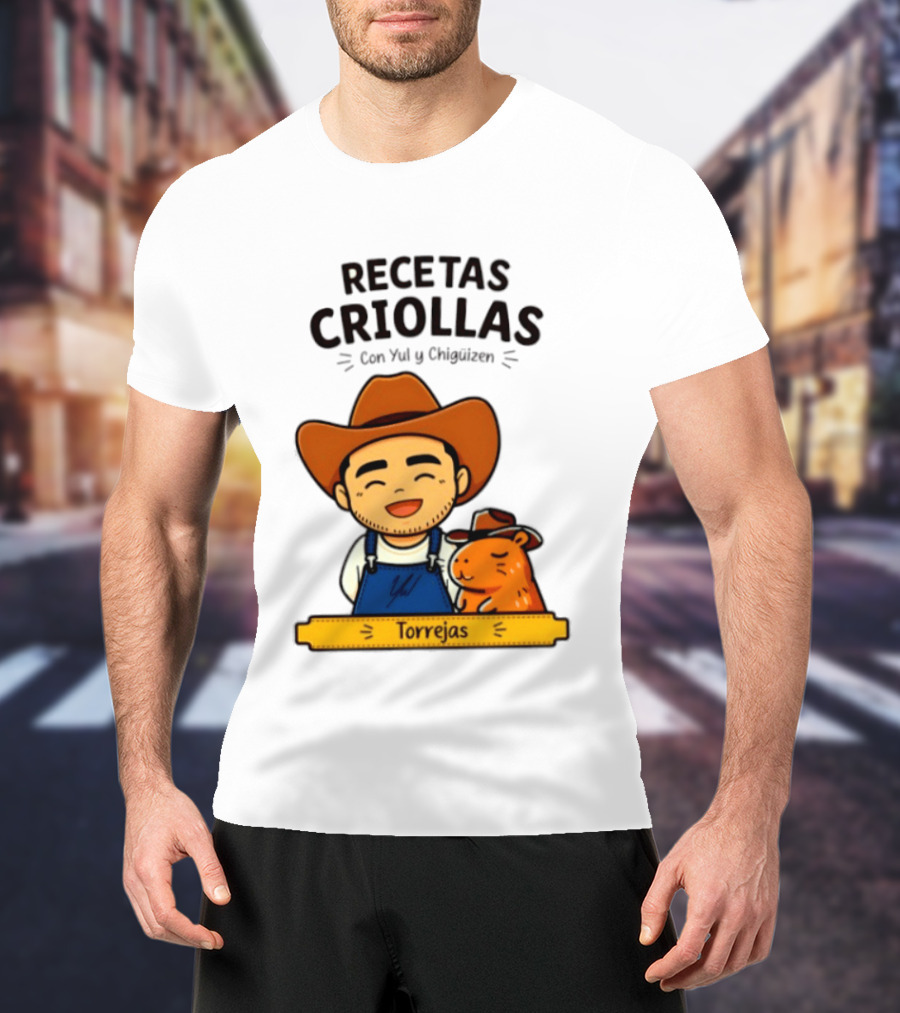 Recetas Criollas Con Yul Y Chigüizen Torrejas Vaquero Y Chigüiro T-Shirt