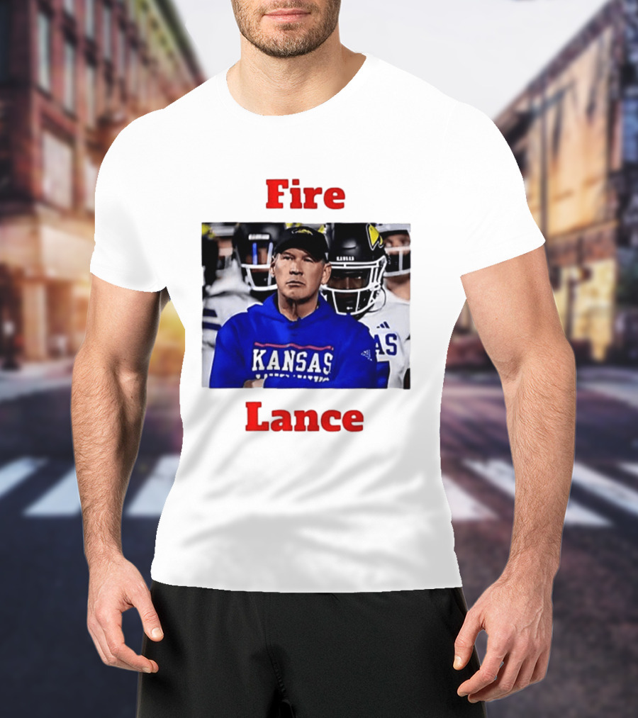 Fire Lance Kansas Jayhawks Football Coach Kansas T-Shirt