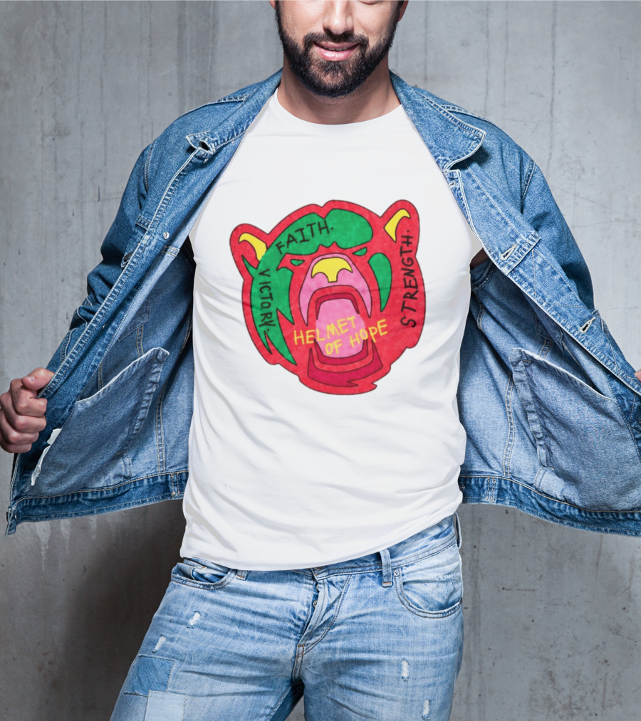 Helmet Of Hope Faith Victory Strength Baylor Football Bear T-Shirt
