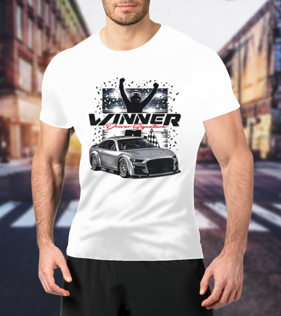 Joey Logano 2026 Winner Bass Pro Shops Night Race Victory Car And Driver Signature T-Shirt