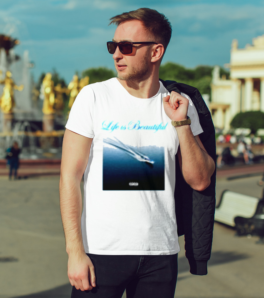 Life Is Beautiful Album White Larry June Shop T-Shirt