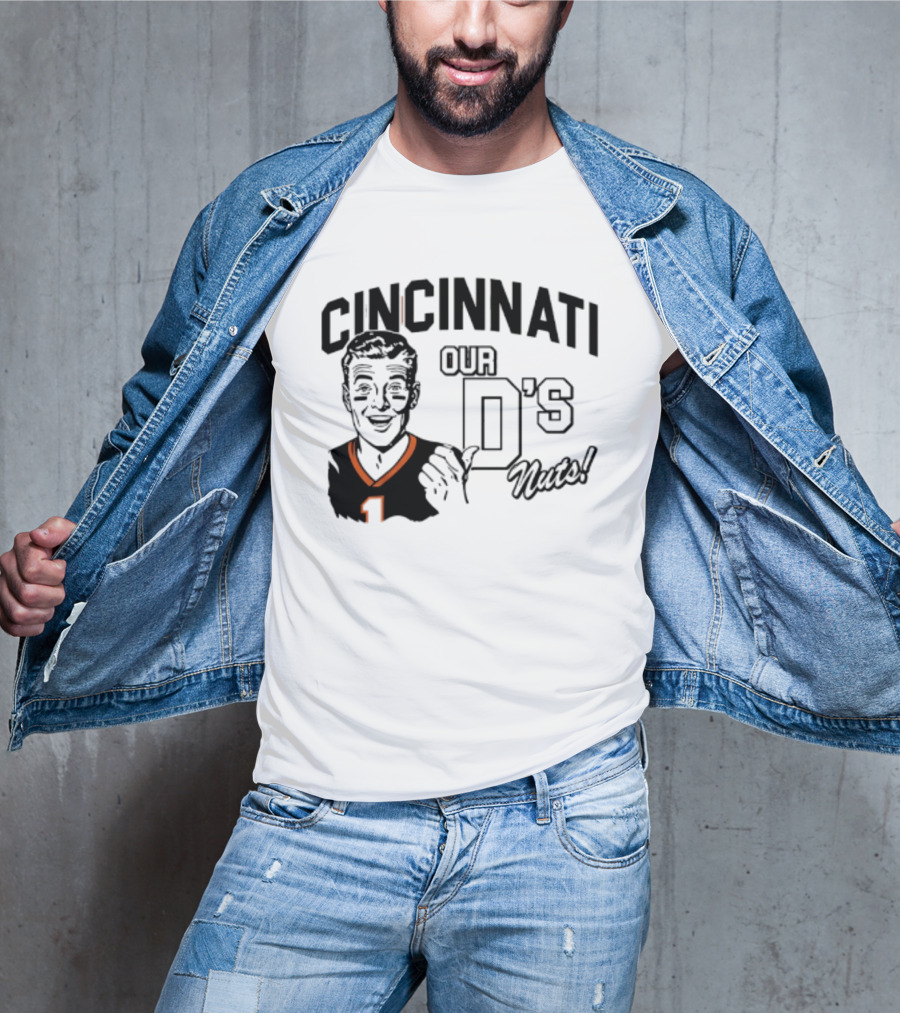 Cincinnati Our D's Nuts Football Orange Bengals T-Shirt