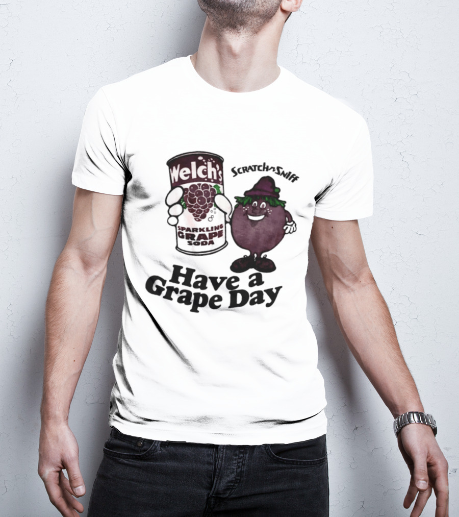 Welch's Scratch N Sniff Sparkling Grape Have A Grape Day T-Shirt