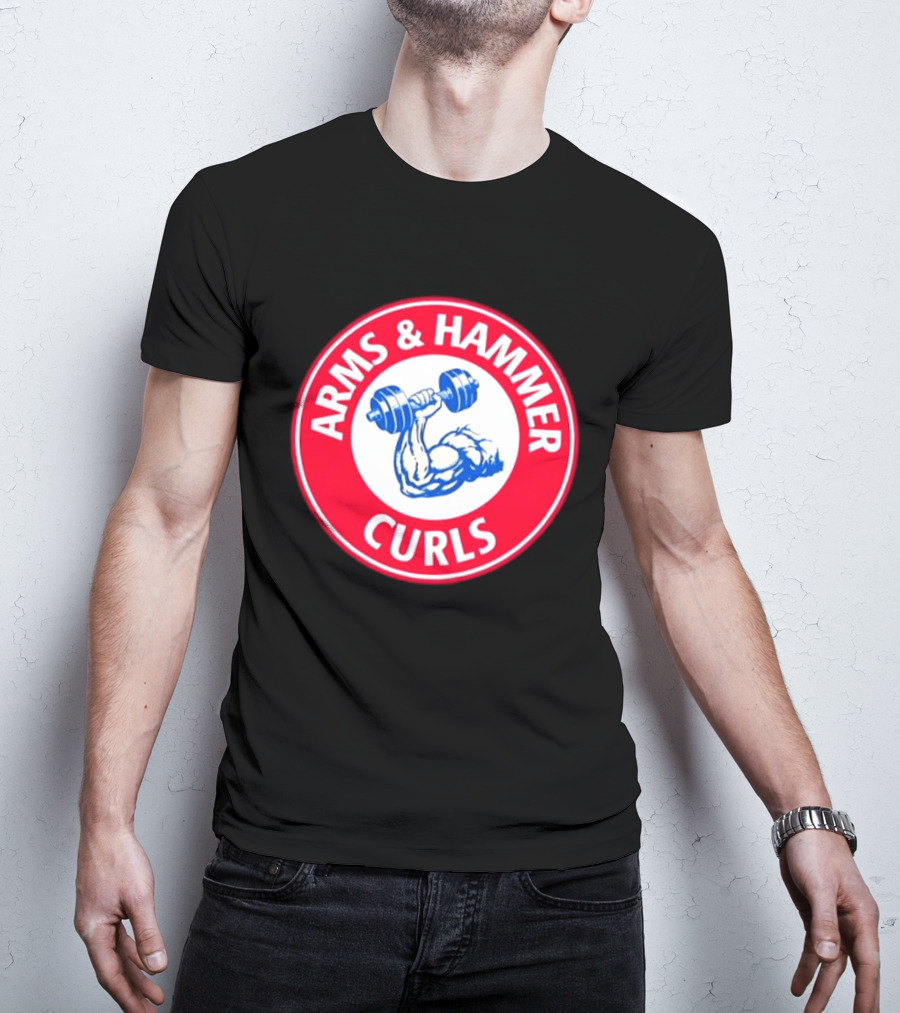 Arms And Hammer Curls Gym Weightlifting Dumbbell Muscle Training T-Shirt