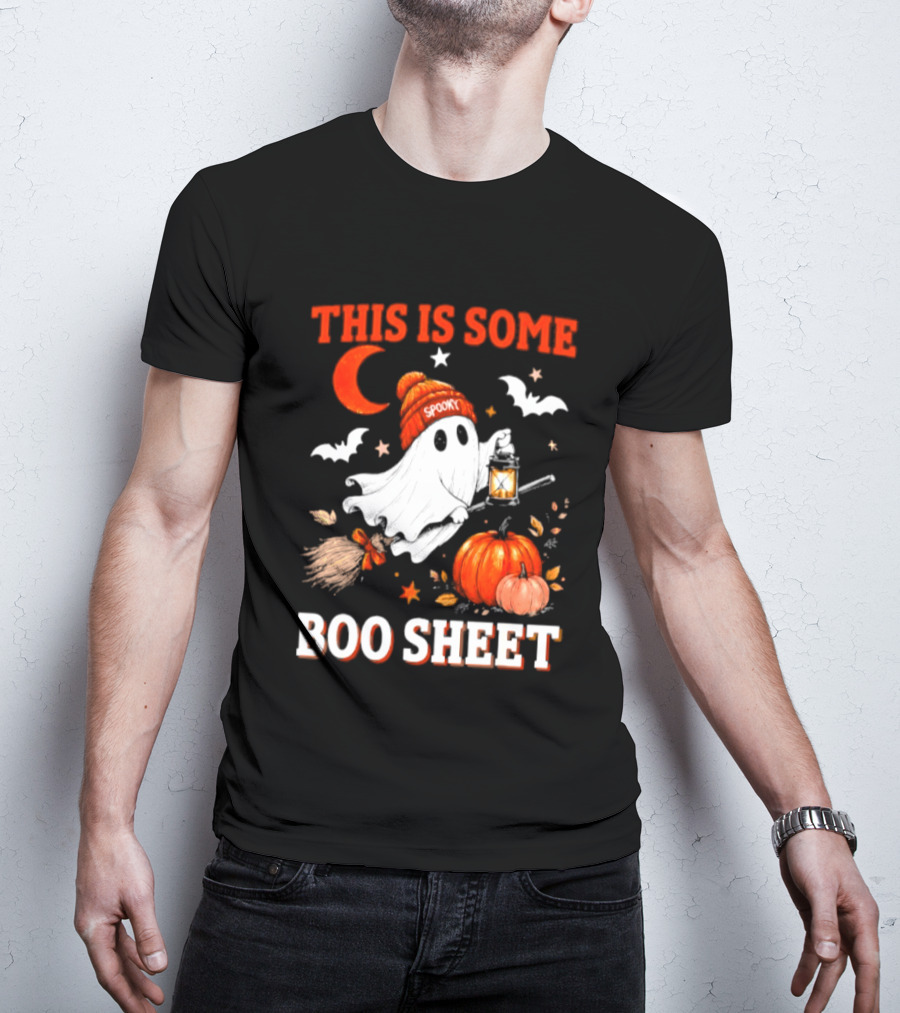 This Is Some Boo Sheet Spooky Ghost Lantern Pumpkin Halloween T-Shirt