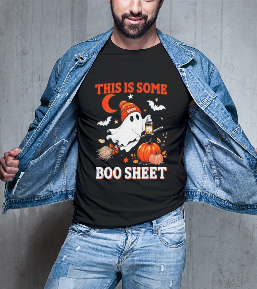 This Is Some Boo Sheet Spooky Ghost Lantern Pumpkin Halloween T-Shirt