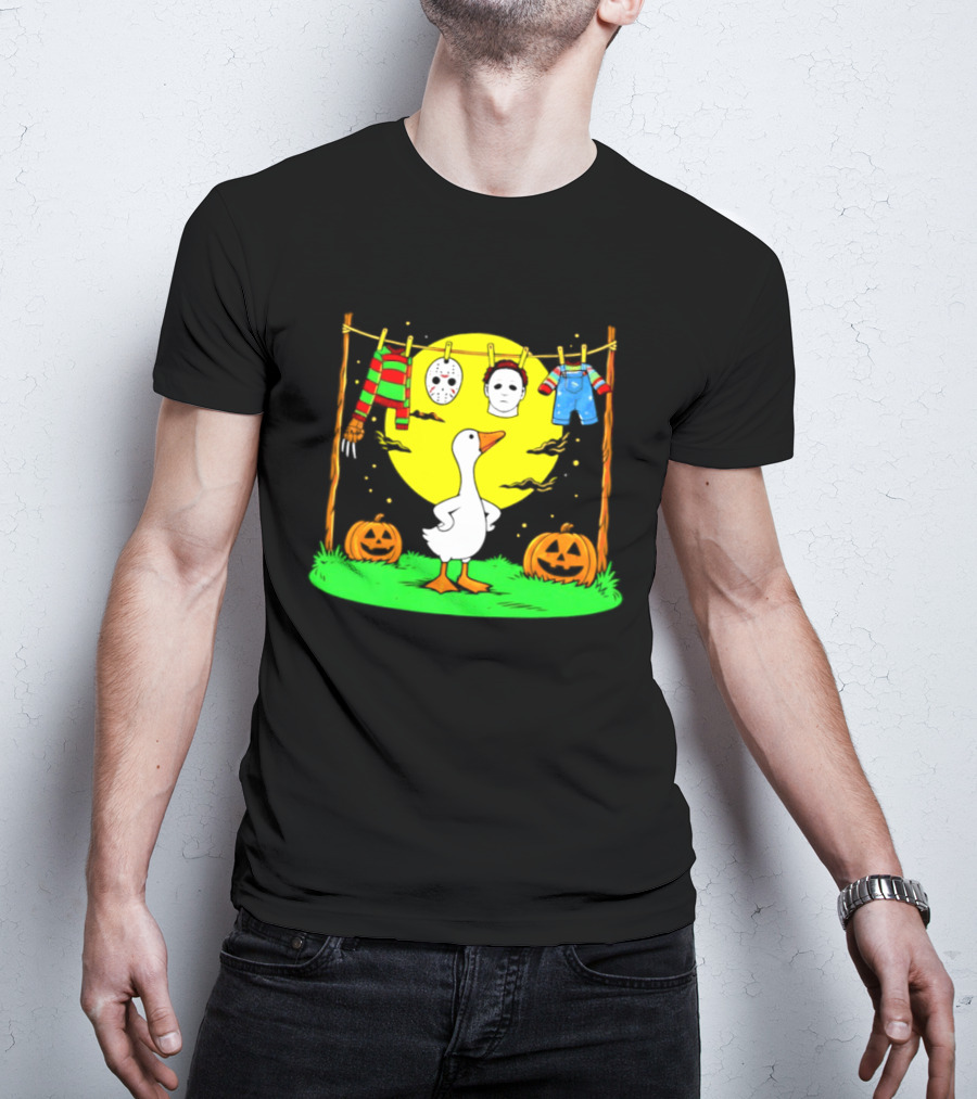 Goose Horror Halloween '26 Pumpkin Jason Freddy Chucky Outfits T-Shirt