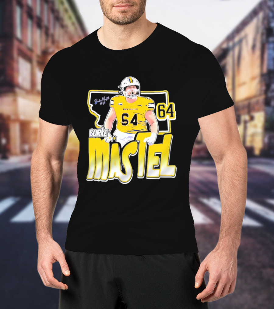 Burke Mastel 2026 Montana State Bobcats Player 64 Caricature T-Shirt