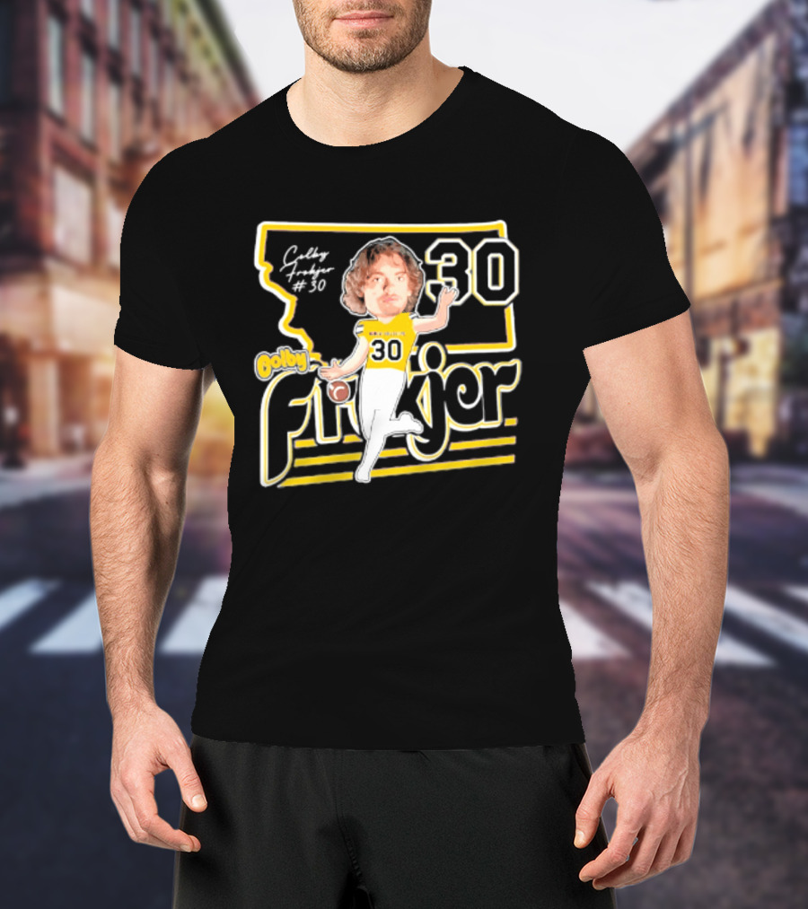 Colby Frokjer Montana State Bobcats 30 Player Caricature 2026 T-Shirt